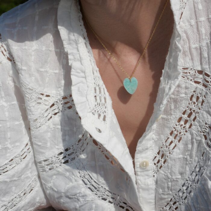 Collier en gold filled et pierres naturelles