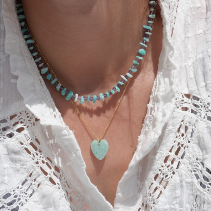 Collier femme en pierres naturelles