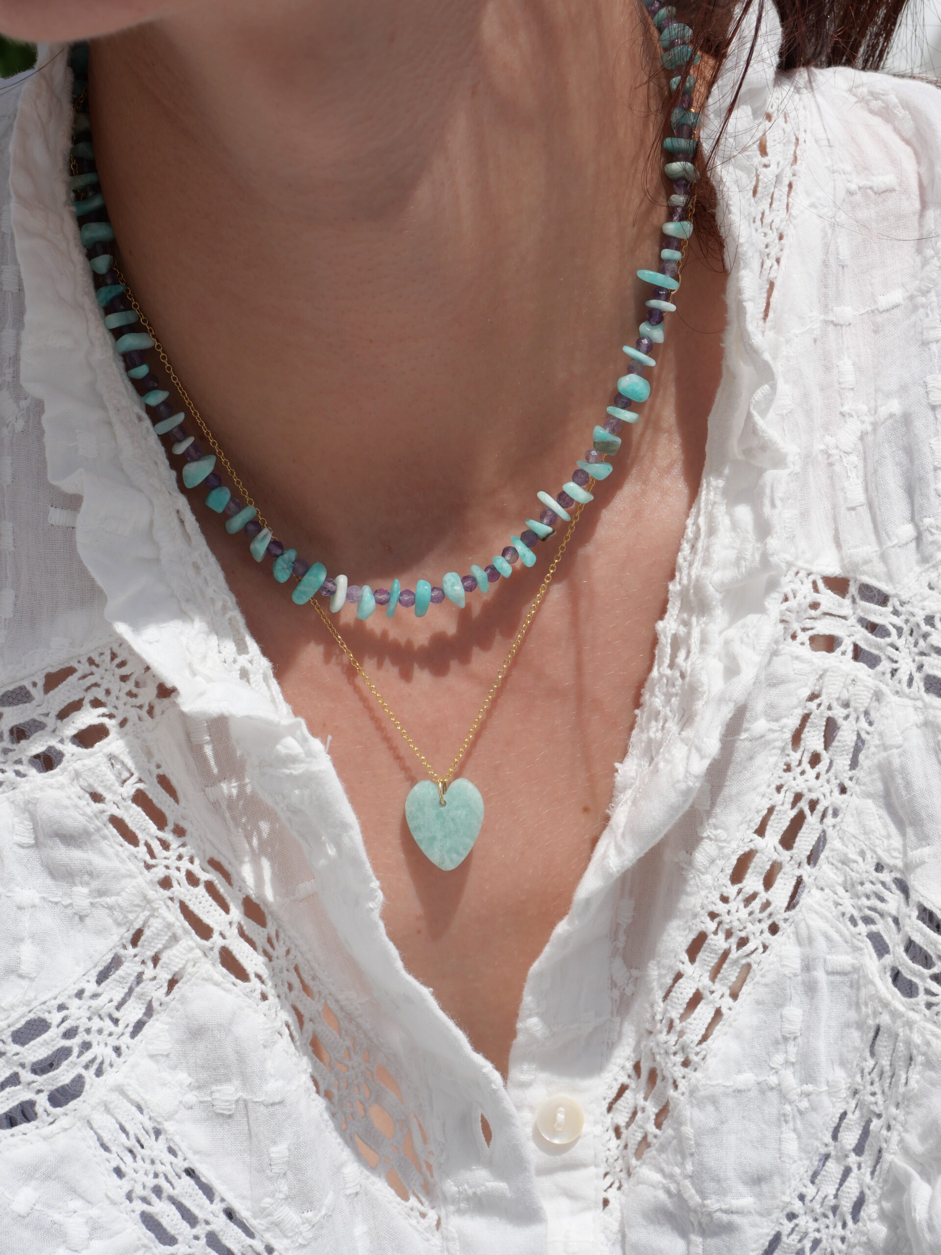 Collier femme en pierres naturelles