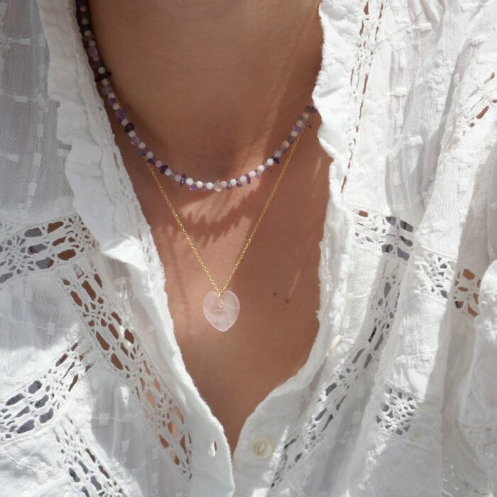 Collier femme en pierres naturelles