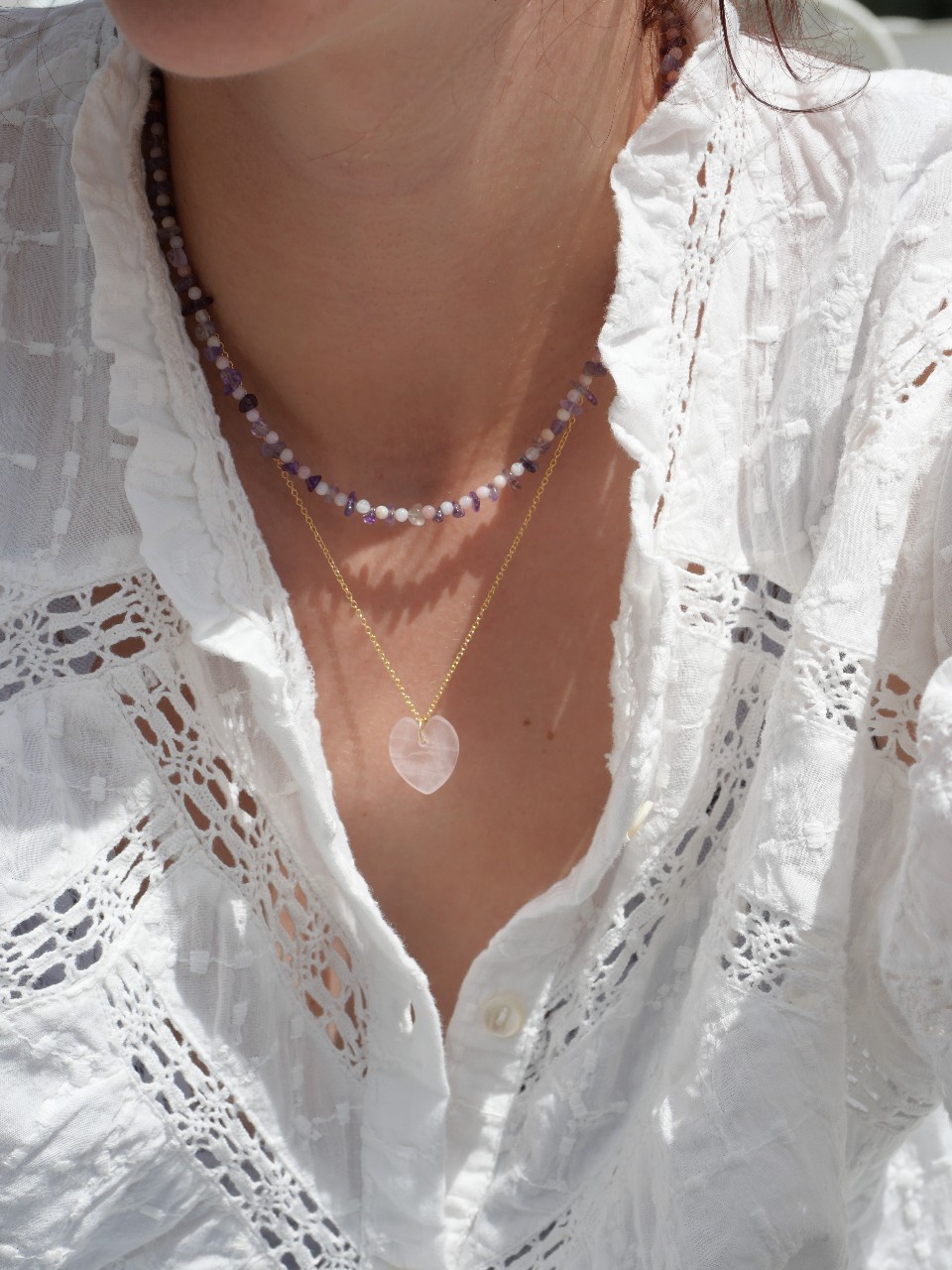 Collier Summer améthyste 1 Collier femme en pierres naturelles