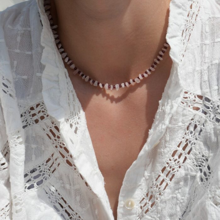 Collier femme en pierres naturelles