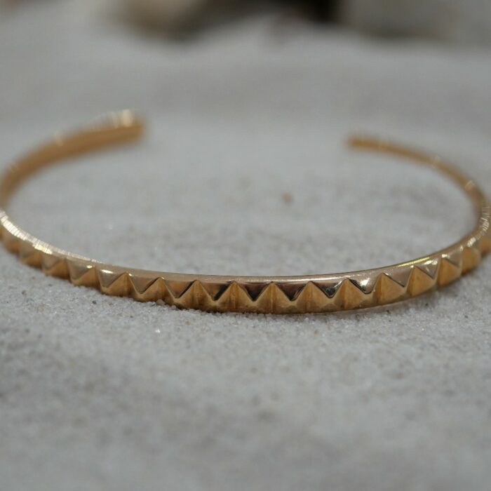 Bracelet jonc femme plaqué or 3 microns