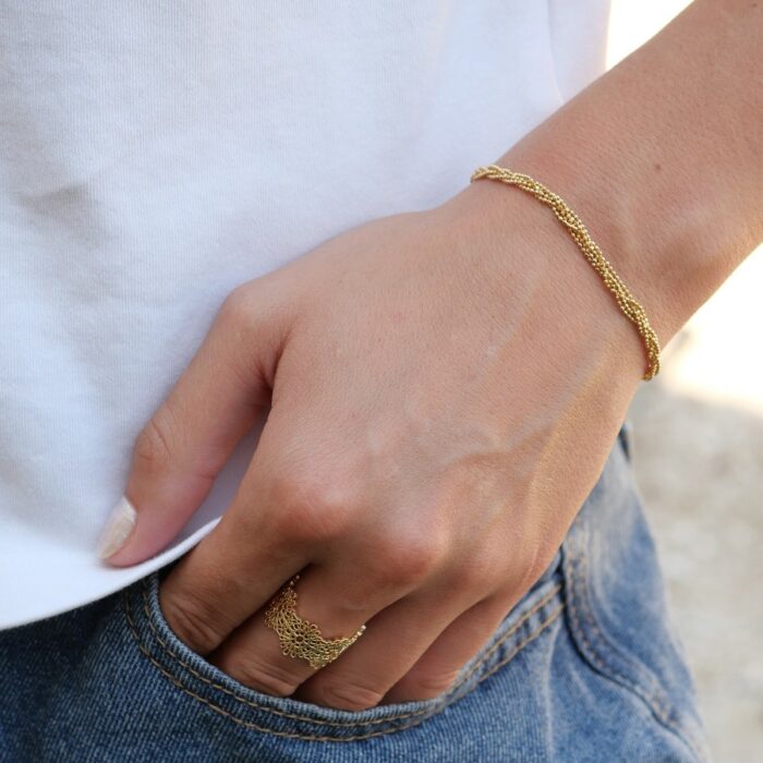 bracelet plaqué or 3 microns