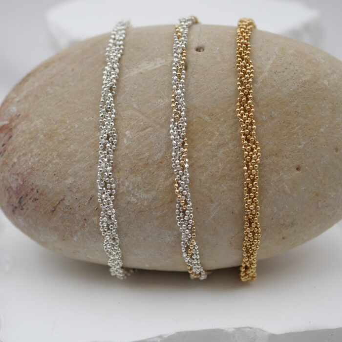 Bracelet fin plaqué or argent 925