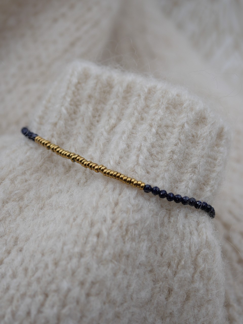 bracelet fin femme en pierres naturelles, bracelet bleu