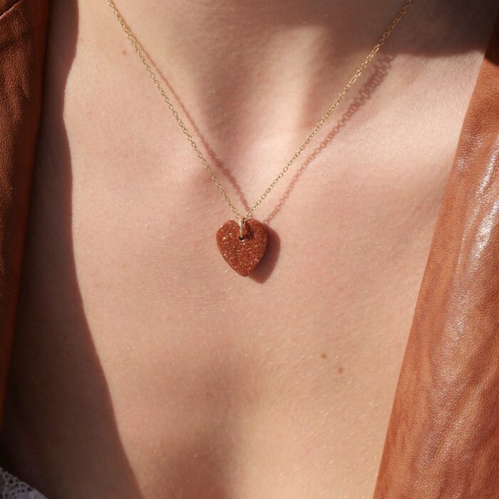 collier cœur femme en gold filled