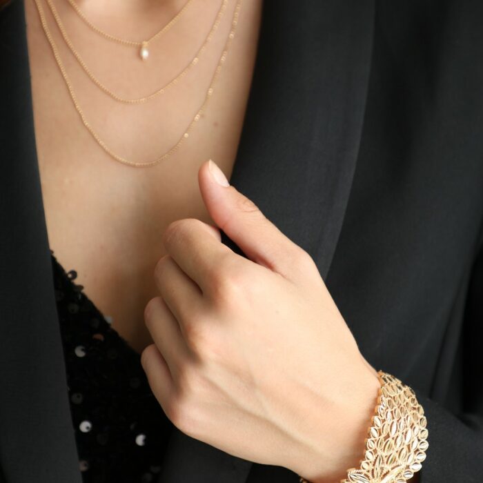 bracelet manchette plaqué or 3 microns