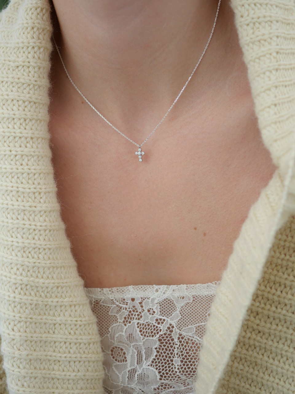 Collier femme fin en argent massif
