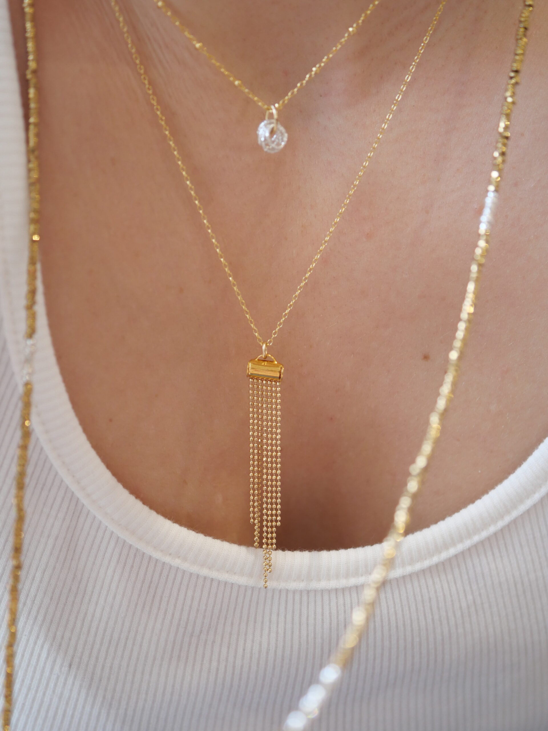 collier fin femme en or laminé