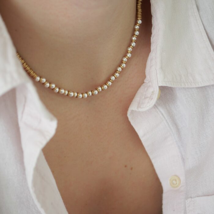 collier doré femme