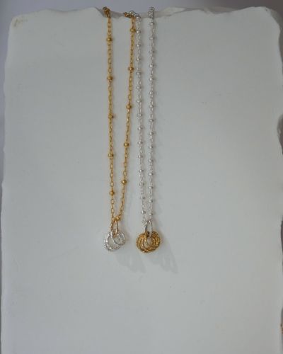 collier fin en gold filled et argent 925 femme