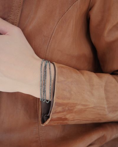 bracelet femme en pierres naturelles grises