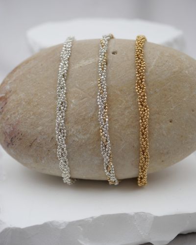 Bracelet fin plaqué or argent 925