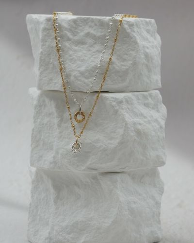 collier fin en gold filled et argent 925 femme
