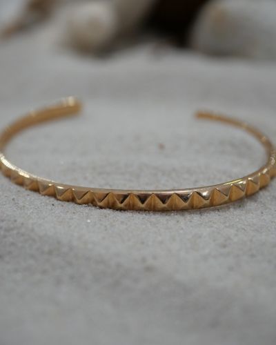 Bracelet jonc femme plaqué or 3 microns