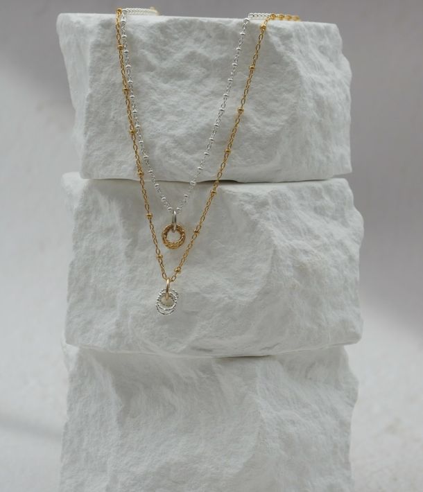 collier fin en gold filled et argent 925 femme