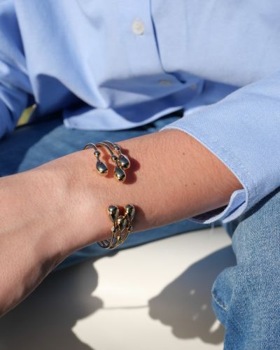 Jonc plaqué or 3 microns ouvert