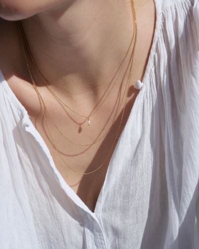 collier multirang plaqué or 3 microns