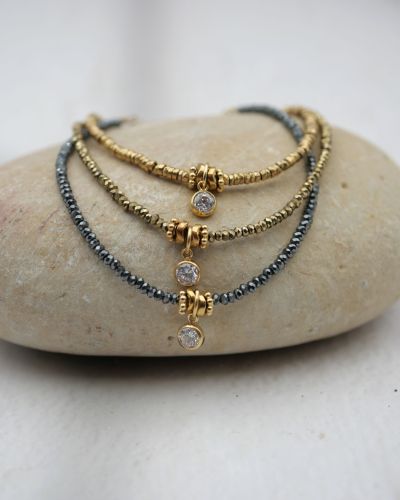 bracelet fin femme pierres naturelles gold filled